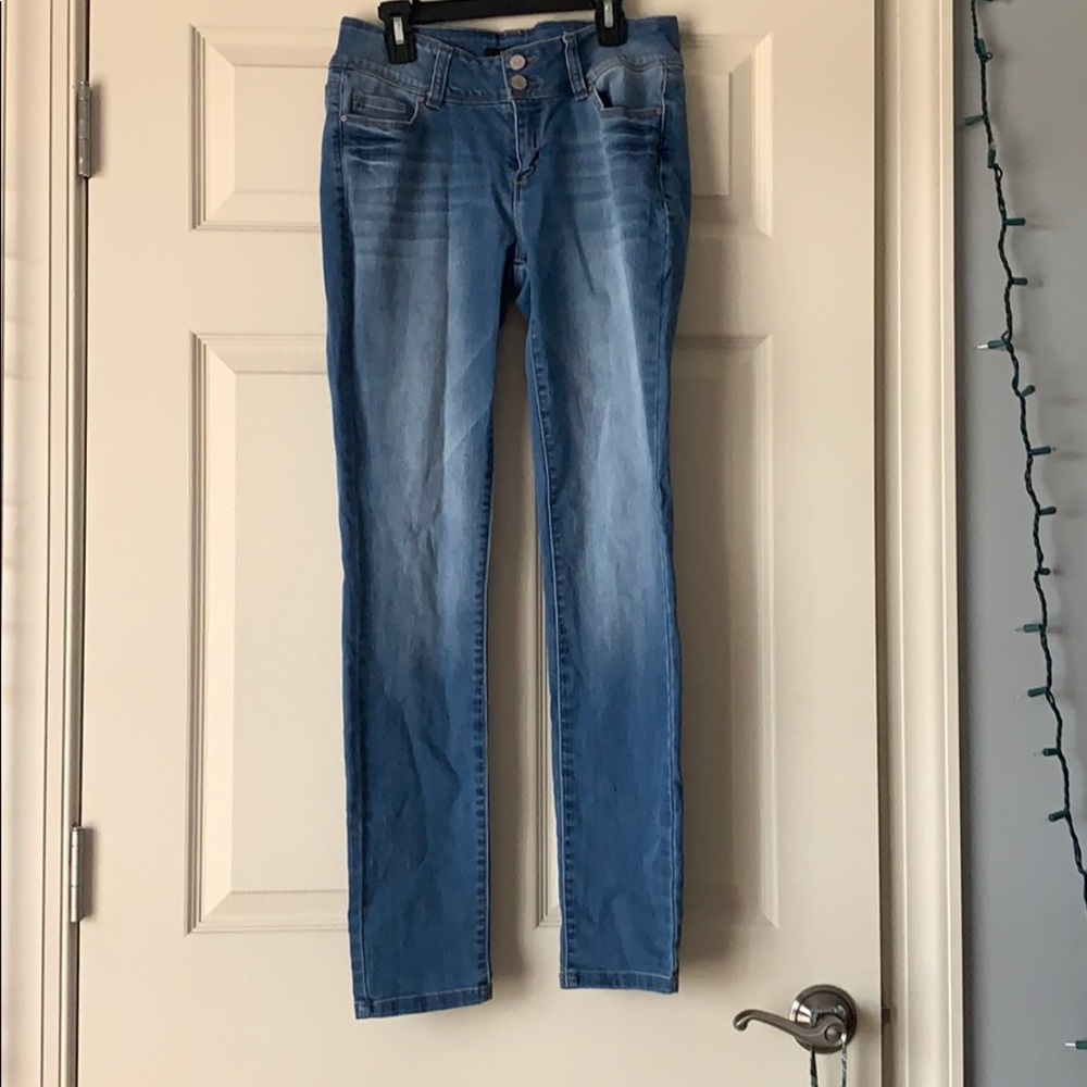 Wax blue jeans